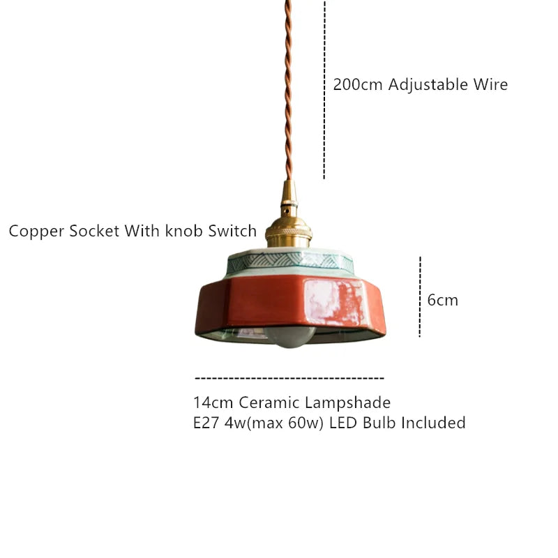 Quendra Nordic Ceramic Pendant Light