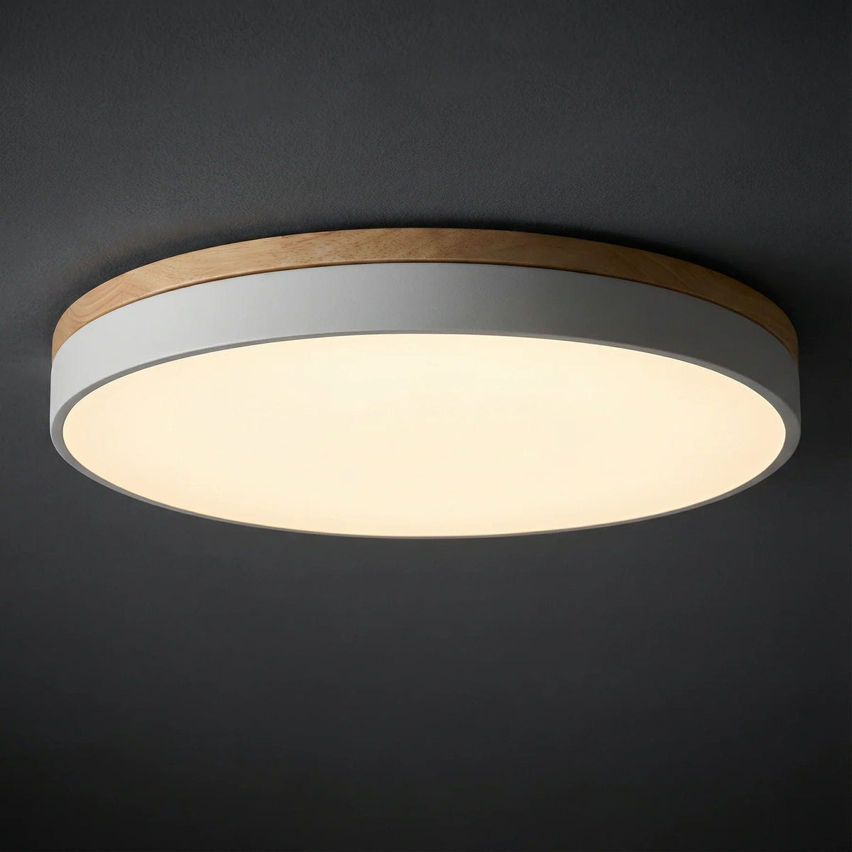 Dimmable Wood Panel Ceiling Light