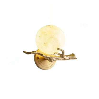Brass Branch Alabaster Wall Light