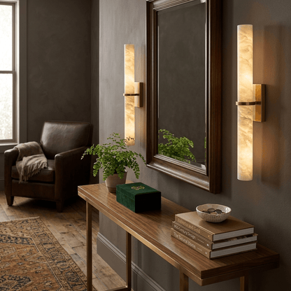 Slim Alabaster Bar Wall Light