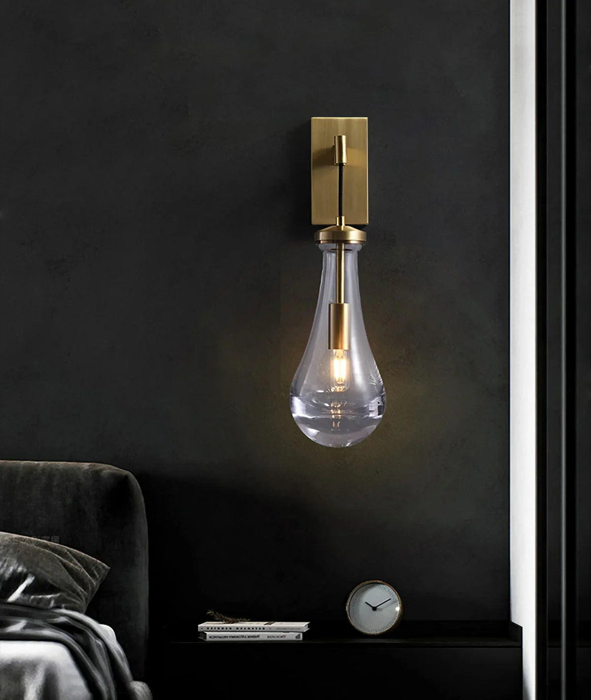 Teardrop Glass Wall Light