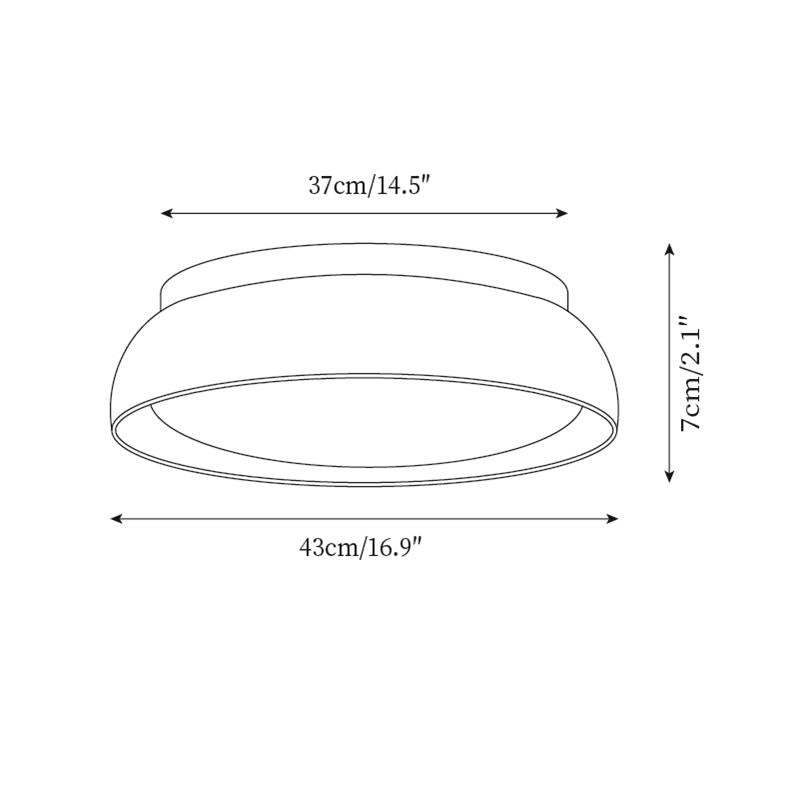 Round Travertine Flush Ceiling Light