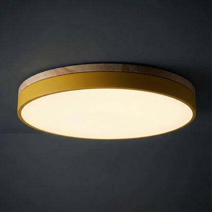 Dimmable Wood Panel Ceiling Light