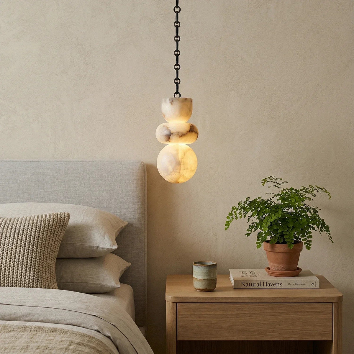 Alabaster Stone Cascade Chandelier