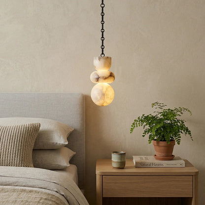 Alabaster Stone Cascade Chandelier