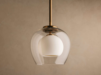 Double Dome Glass Pendant