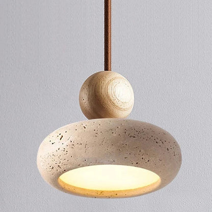 Velora Japandi Travertine Pendant Light