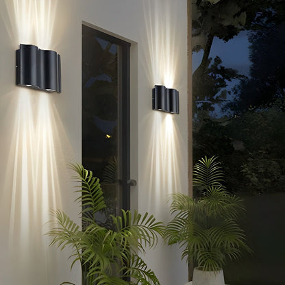 Ondaria Wave Aluminium Up Down Wall Light