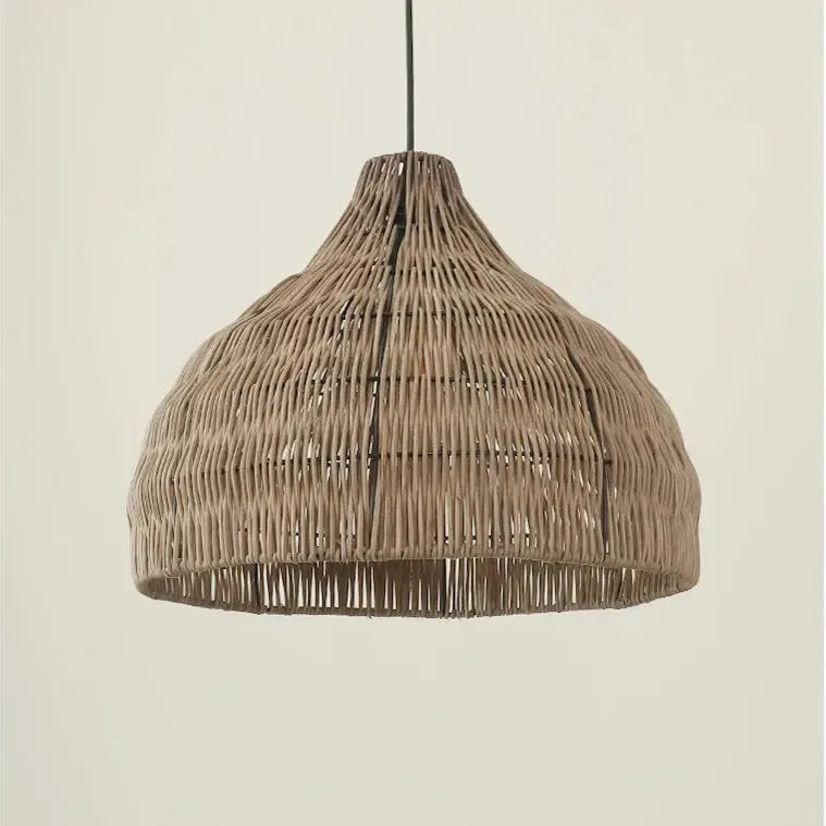 Natural Woven Bell Pendant Light