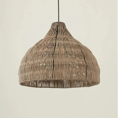 Natural Woven Bell Pendant Light