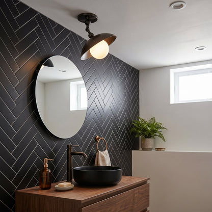 Brass Dome Semi-Flush Ceiling Light