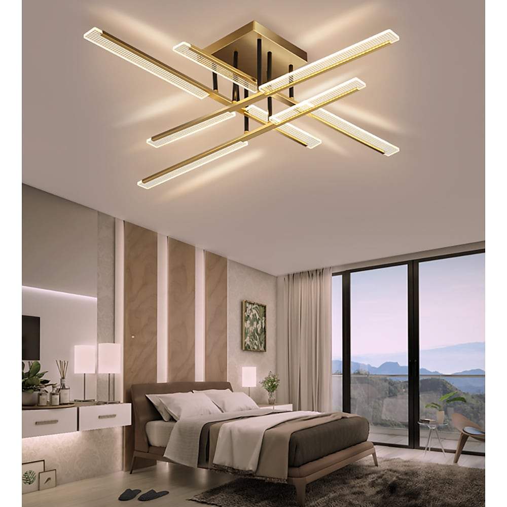 Gold Linear Bar Ceiling Light
