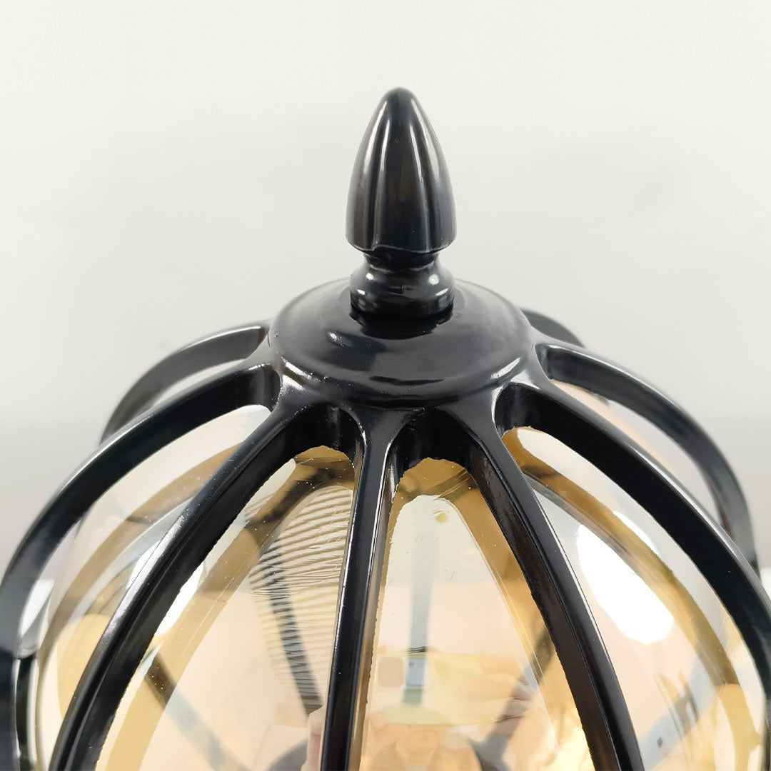 Classic Caged Glass Post Lantern