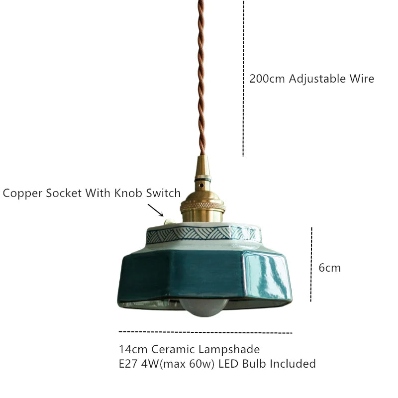 Quendra Nordic Ceramic Pendant Light
