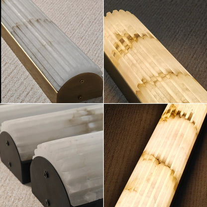 Rivenna Minimalist Fluted Alabaster Wall Light