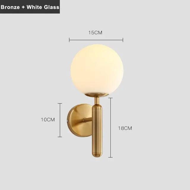 Ophira Modern Glass Globe Wall Light