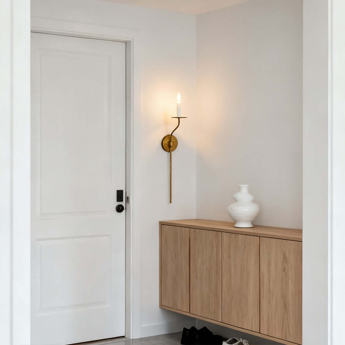 Candlestick Brass Wall Sconce