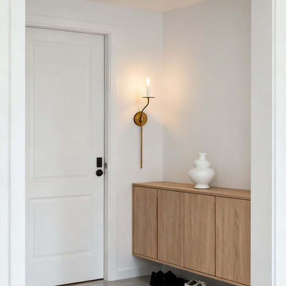 Candlestick Brass Wall Sconce