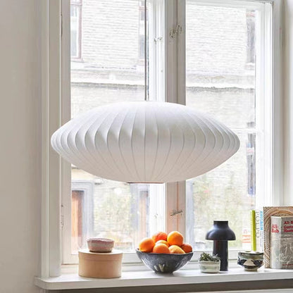 Pleated Silk Fabric Pendant Light