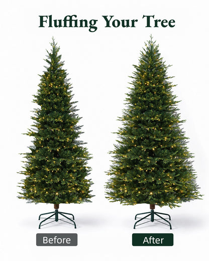 Skovra Classic PE/PVC 12ft Pre-Lit Christmas Tree