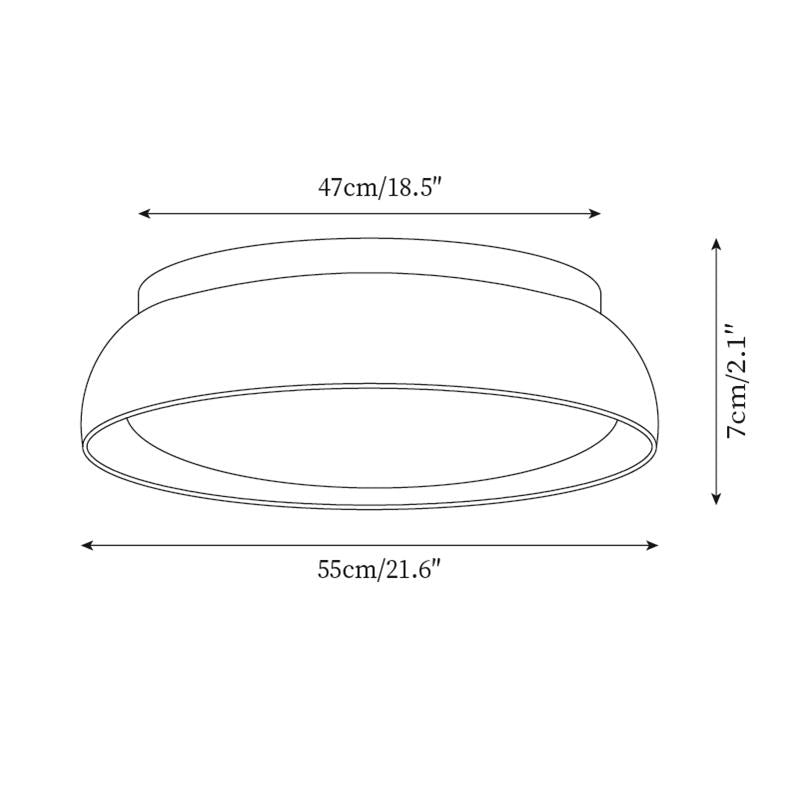 Round Travertine Flush Ceiling Light