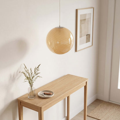 Swirled Glass Globe Pendant Light