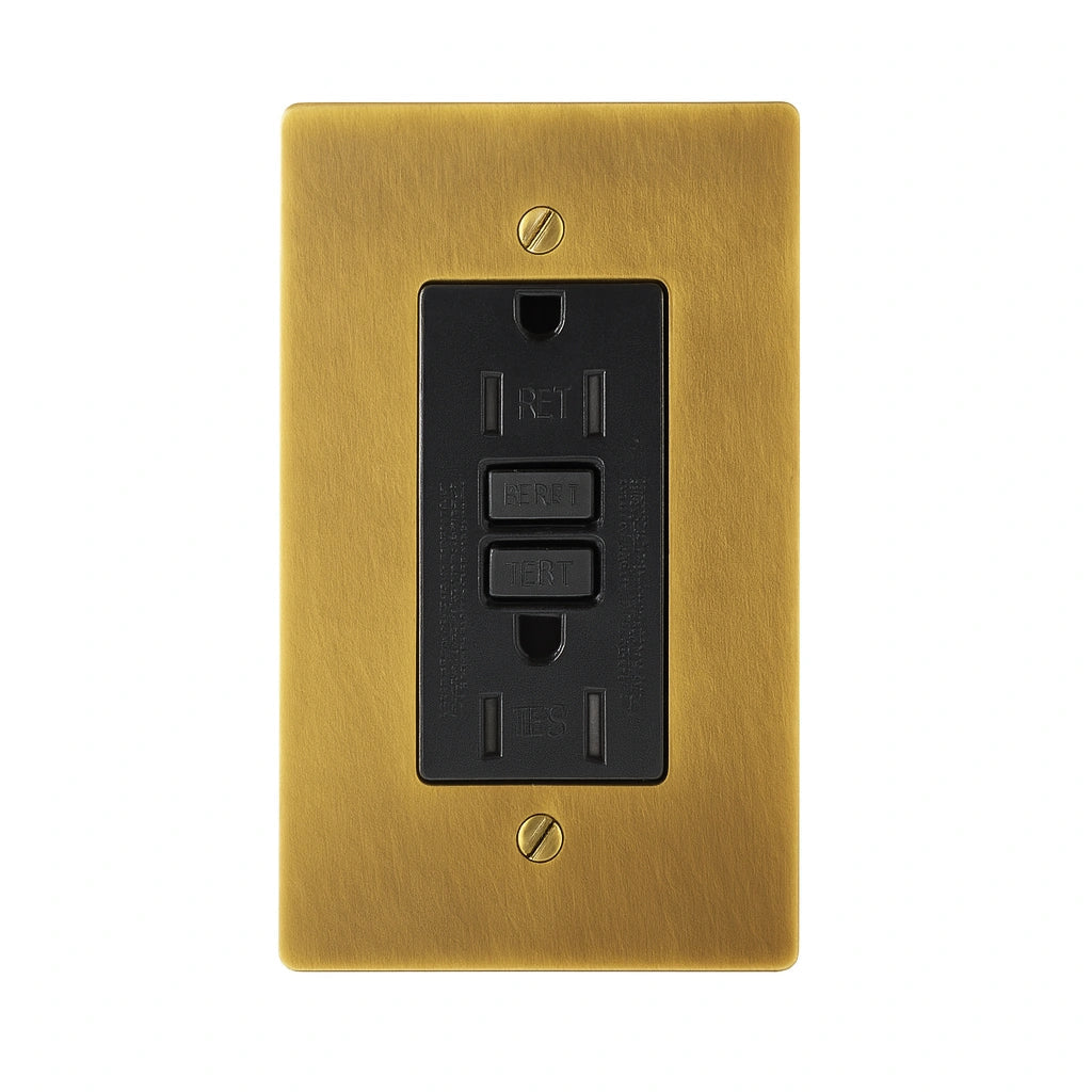 Dellmora Minimalist Brass GFCI Outlet