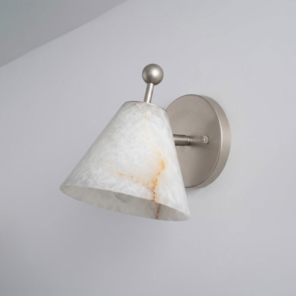 Alabaster Cone Wall Light