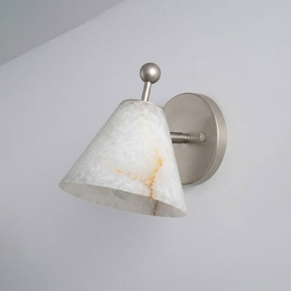 Alabaster Cone Wall Light