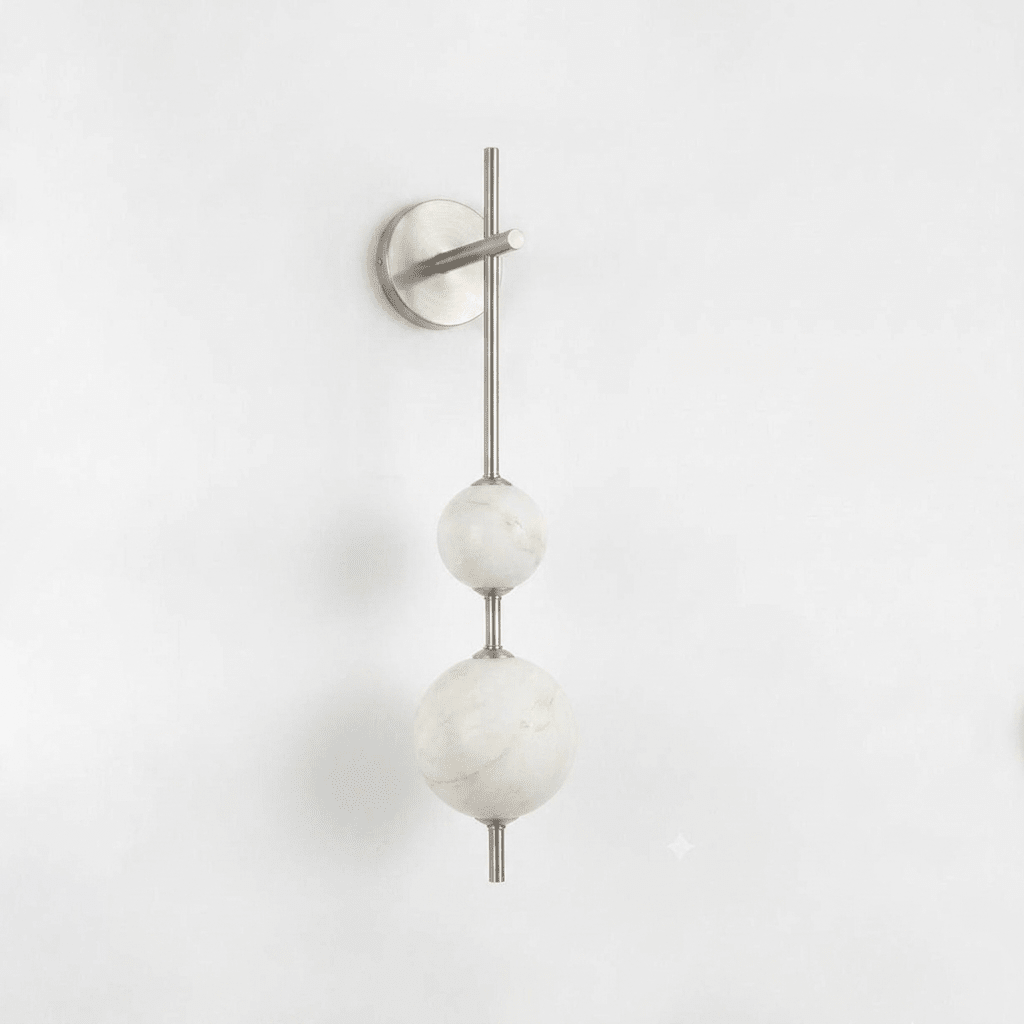 Alabaster Orb Wall Light