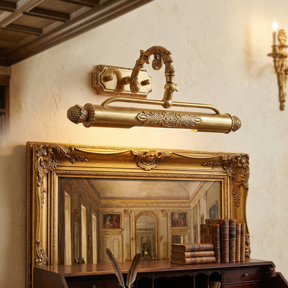 Ornate Brass Picture Wall Light