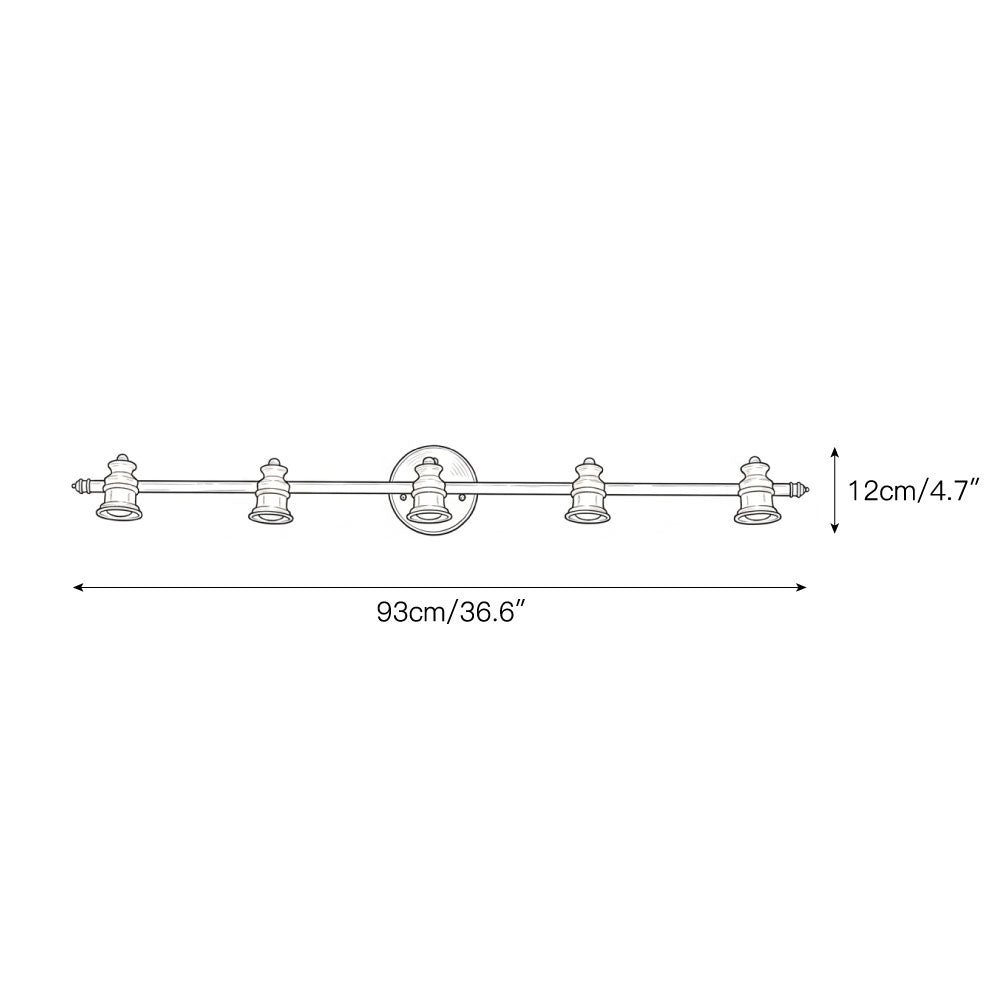 Brass Linear Spotlight Wall Light