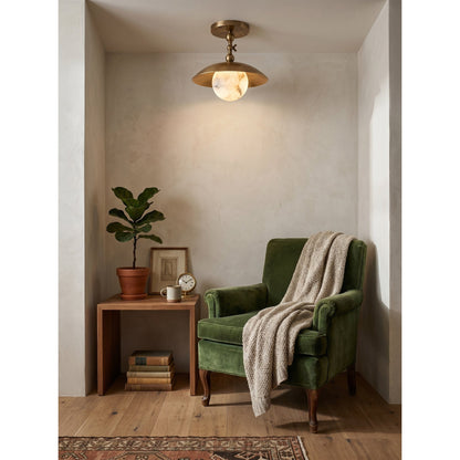Hammered Dome Flush Ceiling Light