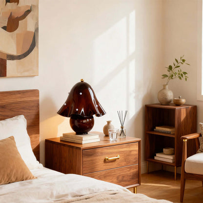 Ruffled Glass Table Lamp