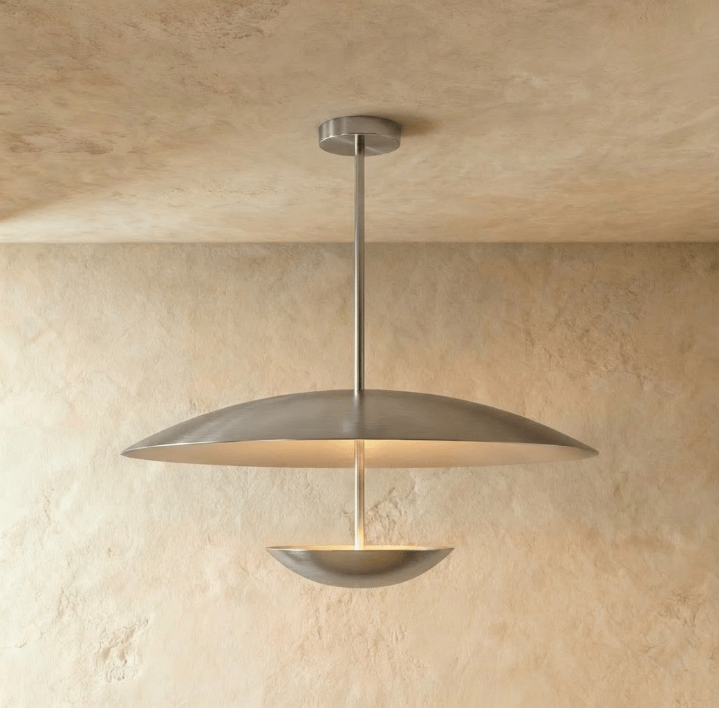 Wide Disc Metal Pendant Light