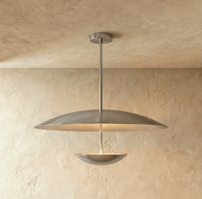 Wide Disc Metal Pendant Light