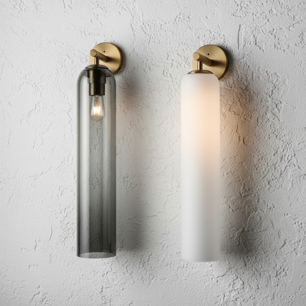 Lumessa Minimalist Glass Cylinder Wall Light