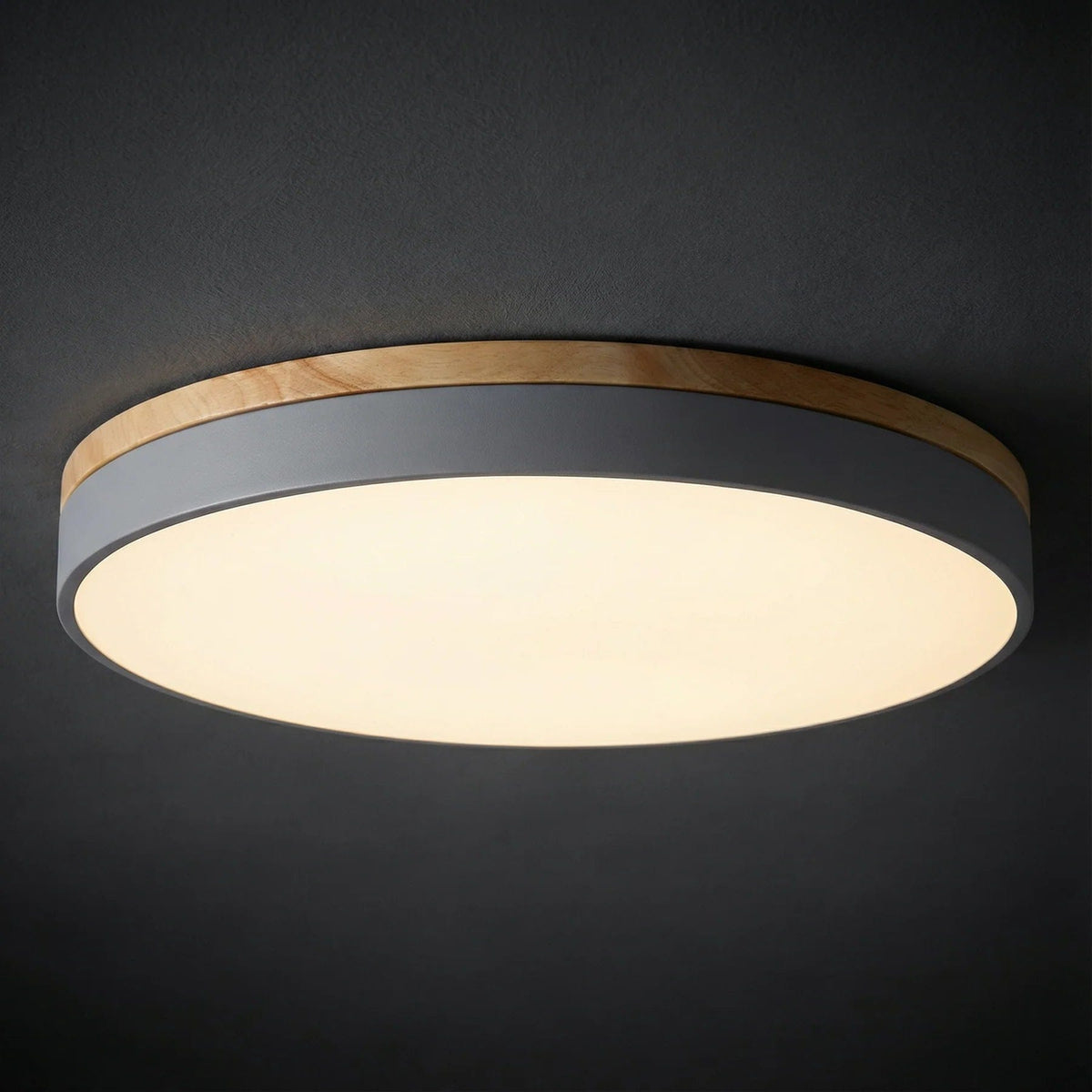 Dimmable Wood Panel Ceiling Light
