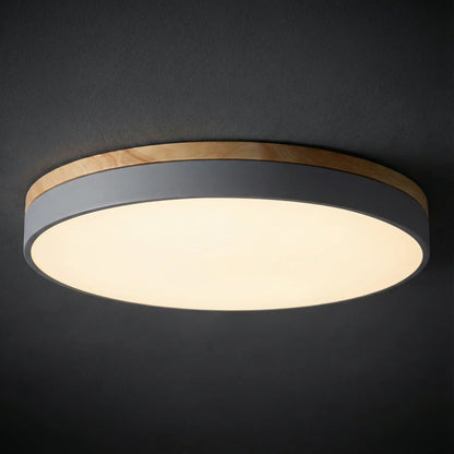 Dimmable Wood Panel Ceiling Light