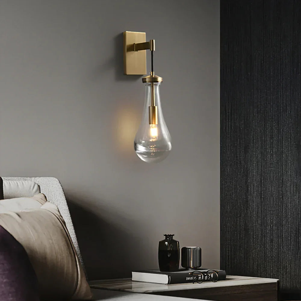 Teardrop Glass Wall Light