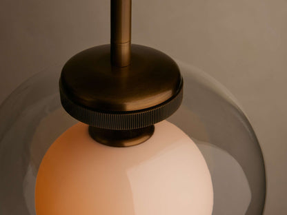 Double Dome Glass Pendant