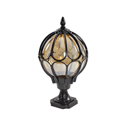 Classic Caged Glass Post Lantern