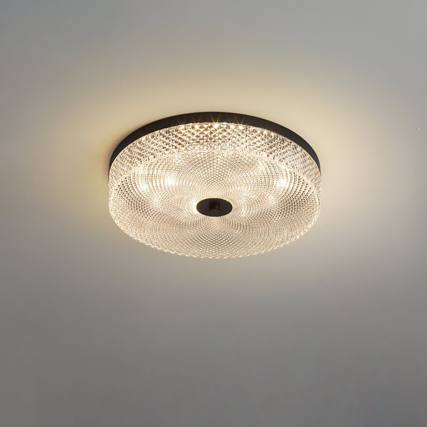Faceted Acrylic Drum Ceiling Light