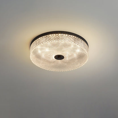 Faceted Acrylic Drum Ceiling Light