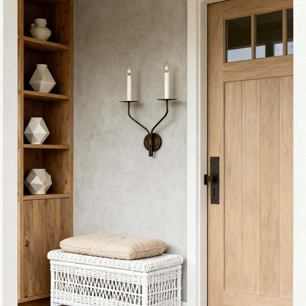 Candlestick Brass Wall Sconce