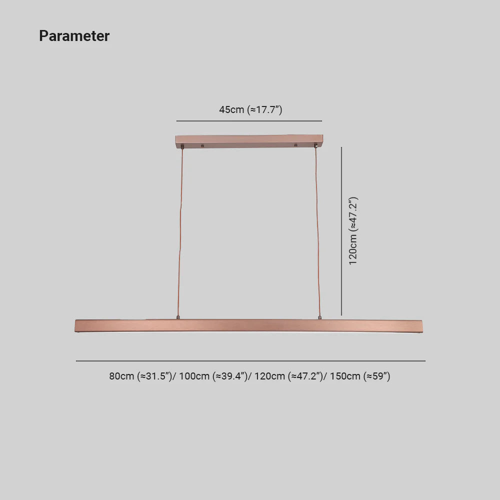 Norvale Minimalist Metal Linear Pendant Light