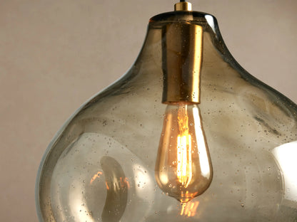 Seeded Glass Globe Pendant Light