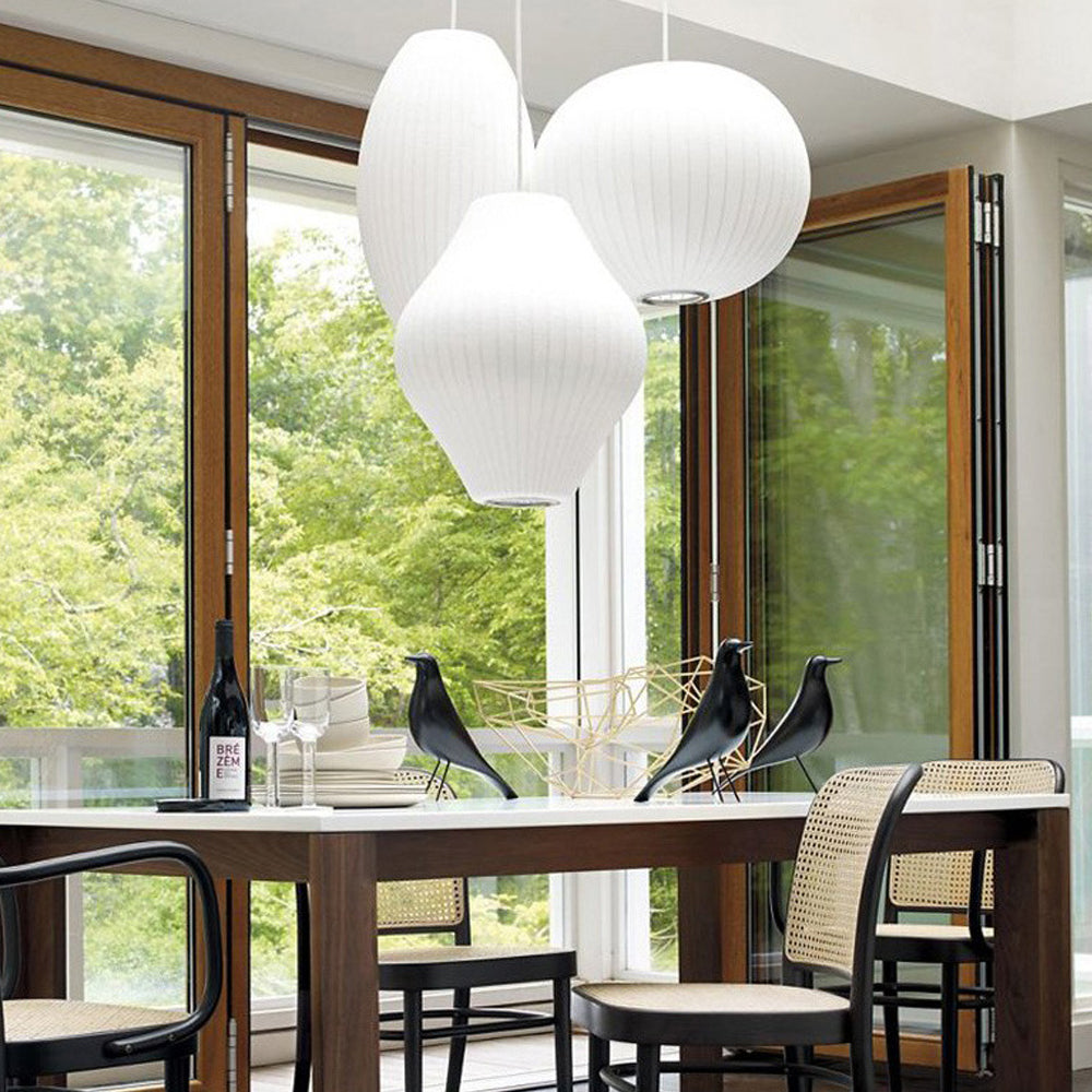 Pleated Silk Fabric Pendant Light