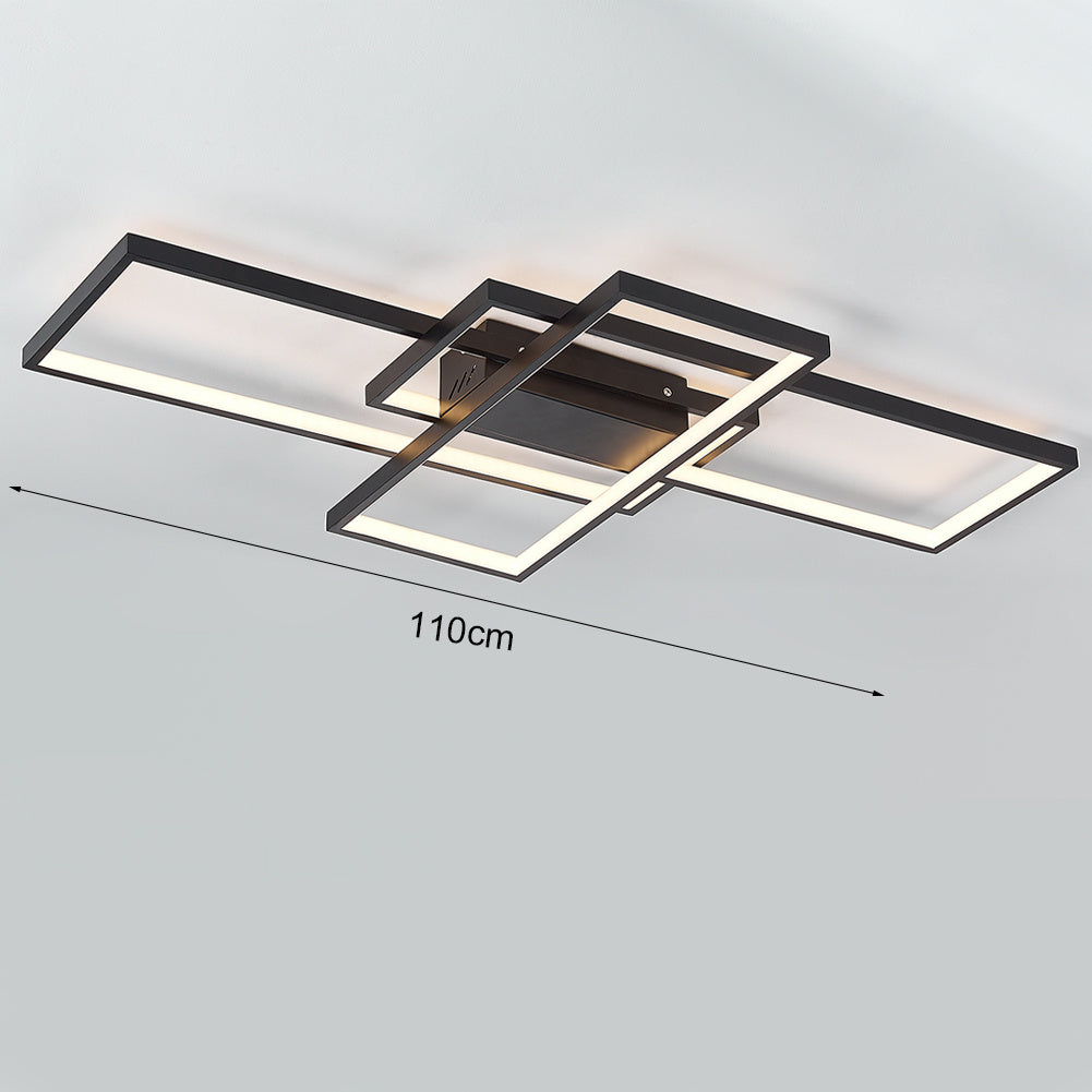 Quadris Bauhaus Metal Rectangular Ceiling Light
