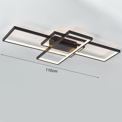 Quadris Bauhaus Metal Rectangular Ceiling Light